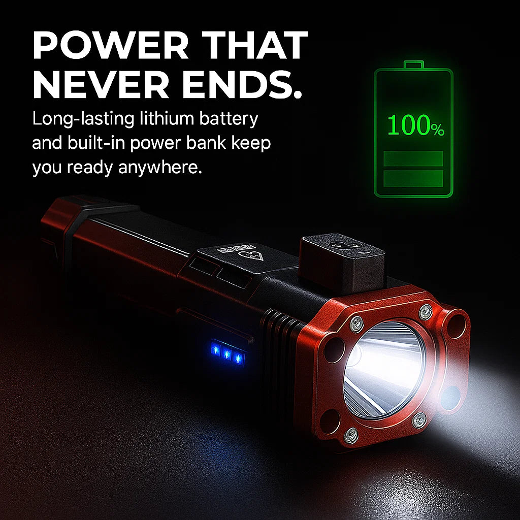 FlashForce® Tactical Flashlight 4-in-1 [UltraPower]