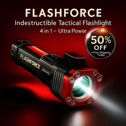 FlashForce® Tactical Flashlight 4-in-1 [UltraPower]
